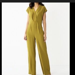 Women’s  Nine West V-Neck Dolman Sleeve Jumpsuit Destiny Green Plus Size -XXL